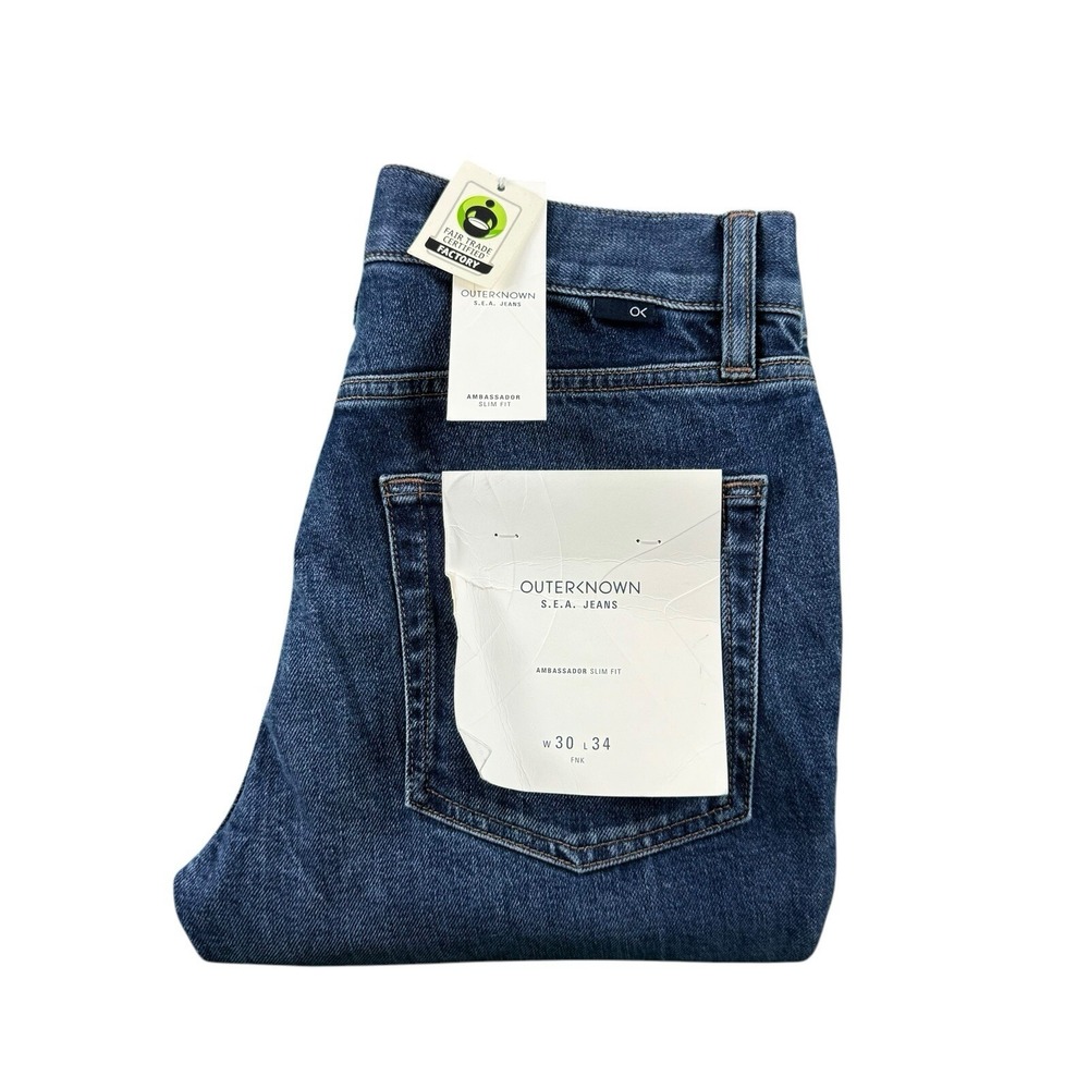 Outerknown S.E.A Ambassador Slim Fit Mens Mid Wash Jeans Size 30X34 NWT